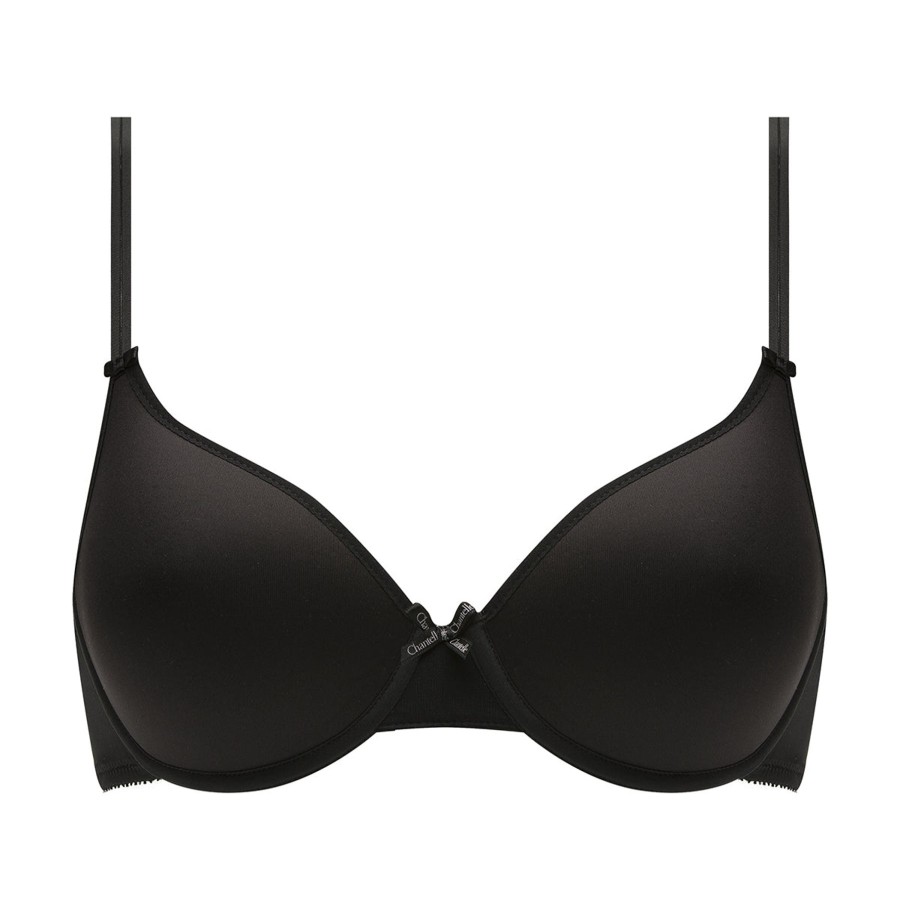 Women Chantelle Padded Bras | Chantelle Basic Invisible Bra Black